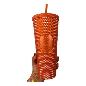 Starbucks Fall‎ 2022 Orange Studded Tumbler New